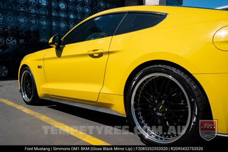 20x8.5 20x9.5 Simmons OM-1 Gloss Black on Ford Mustang