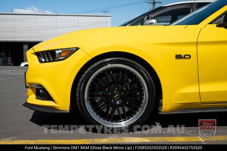 20x8.5 20x9.5 Simmons OM-1 Gloss Black on Ford Mustang