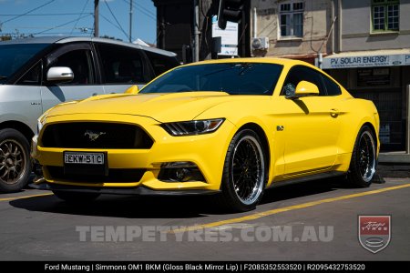 20x8.5 20x9.5 Simmons OM-1 Gloss Black on Ford Mustang