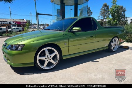 20x8.5 20x9.5 Walky Silver on Holden Commodore VY