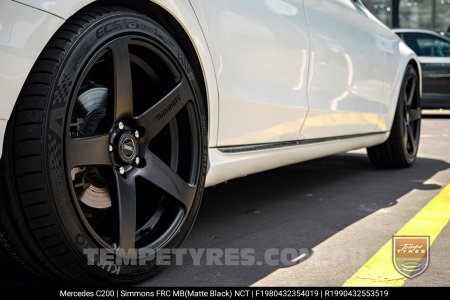 19x8.0 19x9.0 Simmons FR-C Matte Black NCT on Mercedes C-Class