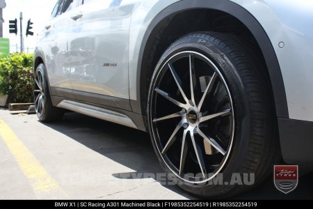 19x8.5 SC Racing A301 Machined Black on BMW X1