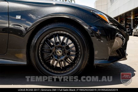 19x8.5 19x9.5 Simmons OM-1 Satin Black on Lexus RC