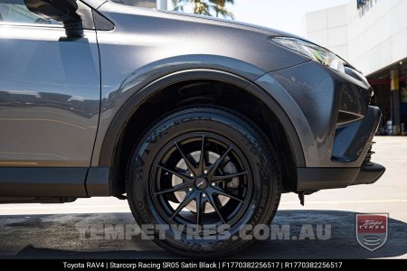 17x7.0 Starcorp Racing SR05 Satin Black on Toyota RAV4