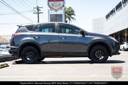 17x7.0 Starcorp Racing SR05 Satin Black on Toyota RAV4