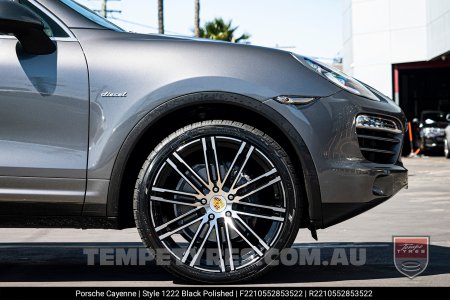 22x10 1222 Black Polished on Porsche Cayenne