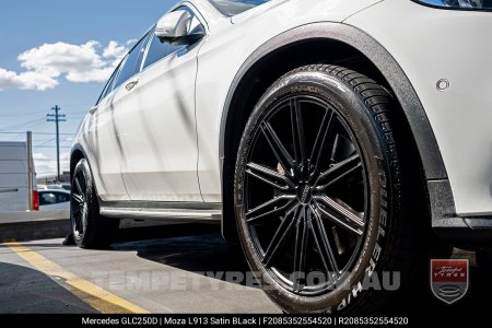 18x8.0 MOZA 913 Nighthawk Satin Black on Mercedes GLC-Class