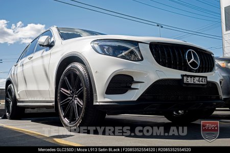 20x8.5 MOZA 913 Nighthawk Satin Black on Mercedes GLC-Class