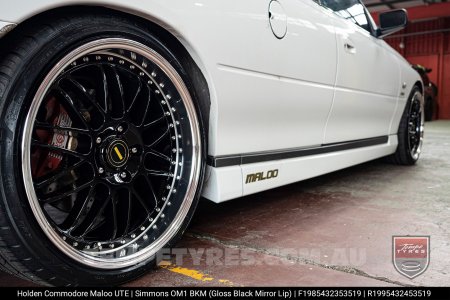 19x8.5 19x9.5 Simmons OM-1 Gloss Black on Holden Commodore Maloo