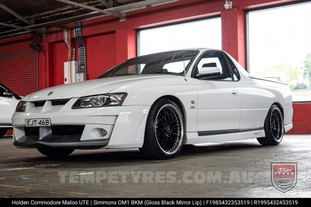 19x8.5 19x9.5 Simmons OM-1 Gloss Black on Holden Commodore Maloo