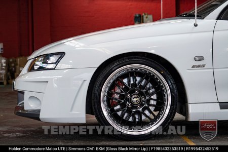 19x8.5 19x9.5 Simmons OM-1 Gloss Black on Holden Commodore Maloo
