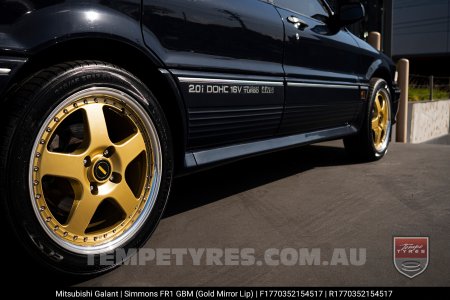 17x7.0 17x8.5 Simmons FR-1 Gold on Mitsubishi Galant