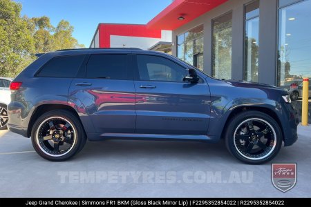 22x8.5 22x9.5 Simmons FR-1 Gloss Black Mirror Lip on Jeep Grand Cherokee