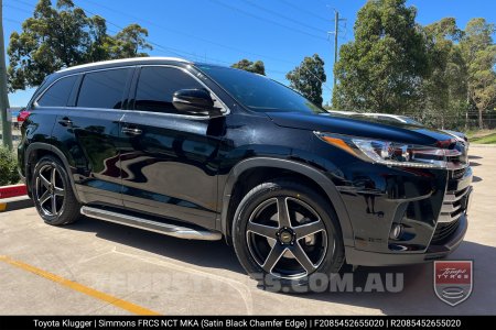 20x8.5 20x10 Simmons FR-CS Satin Black NCT  on Toyota Kluger