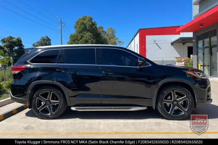 20x8.5 20x10 Simmons FR-CS Satin Black NCT  on Toyota Kluger