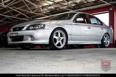 19x8.5 19x9.5 Simmons FR-1 Silver on Ford Falcon