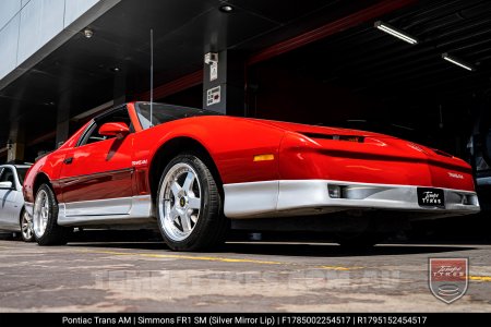 17x8.5 17x9.5 Simmons FR-1 Silver on Pontiac Trans AM