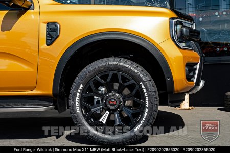 20x9.0 Simmons MAX X11 MBW on Ford Ranger Wildtrak