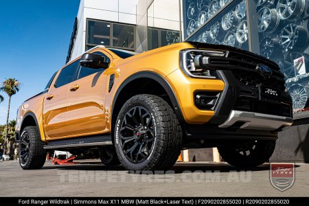 20x9.0 Simmons MAX X11 MBW on Ford Ranger Wildtrak