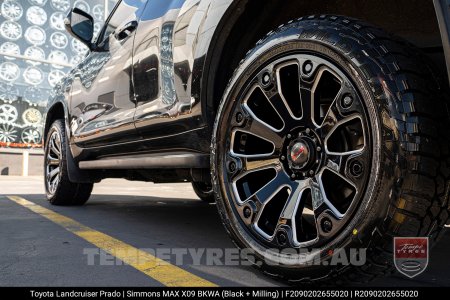 20x9.0 Simmons MAX X09 BKWA on Toyota Prado