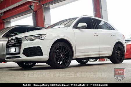 19x8.5 Starcorp Racing SR02 Satin Black on Audi Q3