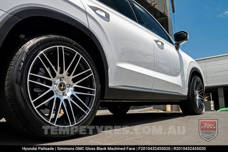 20x8.5 20x10 Simmons OMC Gloss Black Machined Face on Hyundai Palisade