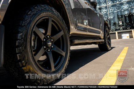 20x9.0 Simmons S6 Matte Black NCT on Toyota 300 Series