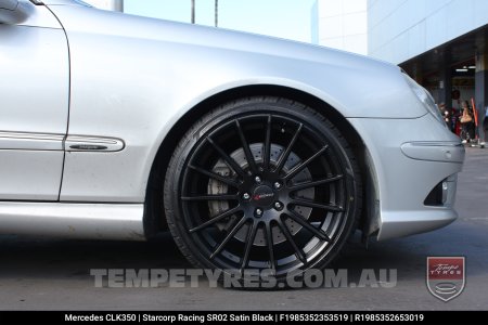 19x8.5 Starcorp Racing SR02 Satin Black on Mercedes CLK-Class