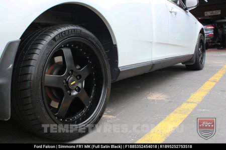 18x8.5 18x9.5 Simmons FR-1 Satin Black on Ford Falcon