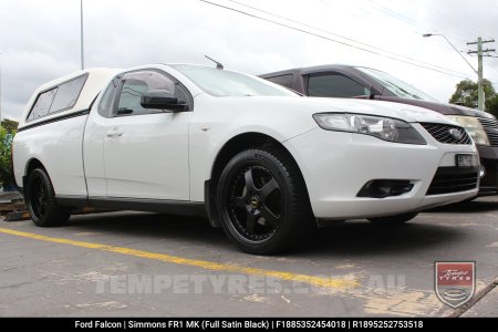 18x8.5 18x9.5 Simmons FR-1 Satin Black on Ford Falcon