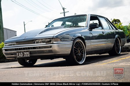 20x8.5 20x9.5 Simmons OM-1 Gloss Black on Holden Commodore