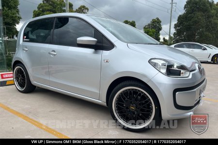 17x7.0 17x8.5 Simmons OM-1 Gloss Black on VW UP