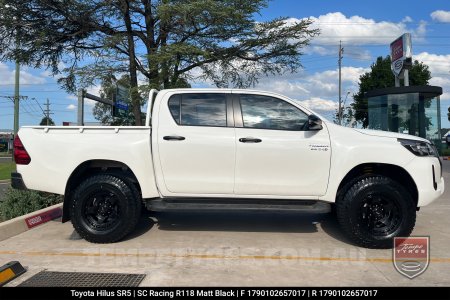 17x9.0 SC Racing R118 Matt Black  on Toyota Hilux SR5