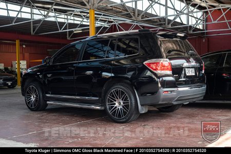 20x8.5 20x10 Simmons OMC Gloss Black Machined Face on Toyota Kluger