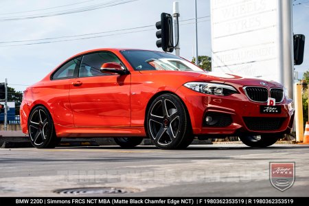 19x8.0 19x9.0 Simmons FR-CS Matte Black NCT on BMW 2 SERIES