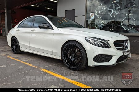 20x8.5 20x10 Simmons MS1 MK on Mercedes C-Class