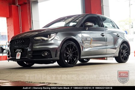 18x8.0 Starcorp Racing SR05 Satin Black on Audi A1