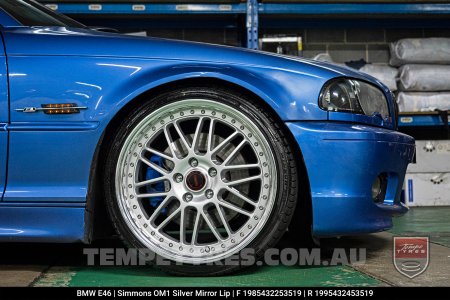 19x8.5 19x9.5 Simmons OM-1 Silver on BMW E46