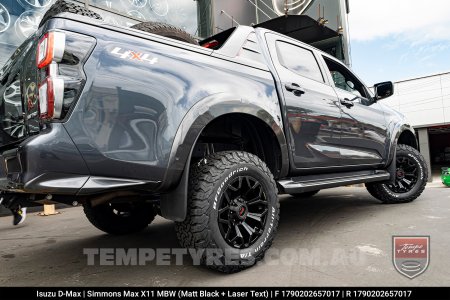 17x9.0 Simmons MAX X11 MBW on Isuzu D-max