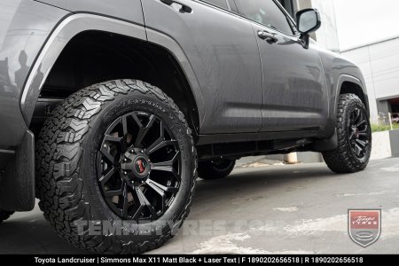 18x9.0 Simmons MAX X11 MBW on Toyota Landcruiser