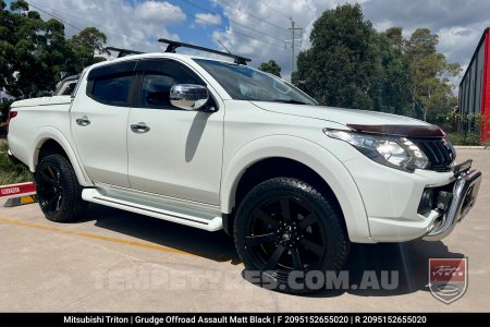 20x9.5 Grudge Offroad ASSAULT Matt Black on Mitsubishi Triton