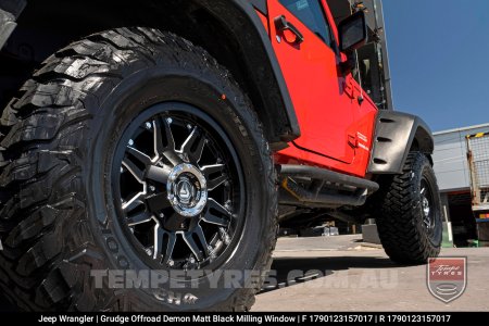 17x9.0 Grudge Offroad DEMON Milling Windows on Jeep Wrangler