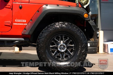 17x9.0 Grudge Offroad DEMON Milling Windows on Jeep Wrangler