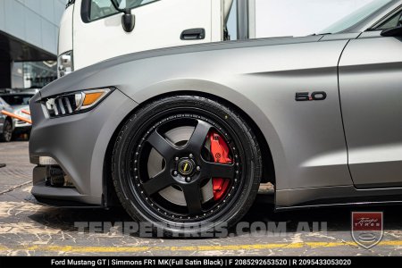 20x8.5 20x9.5 Simmons FR-1 Satin Black on Ford Mustang