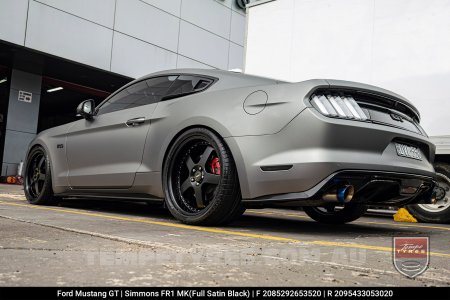 20x8.5 20x9.5 Simmons FR-1 Satin Black on Ford Mustang