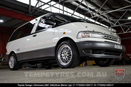 17x7.0 17x8.5 Simmons OM-1 Silver on Toyota Tarago