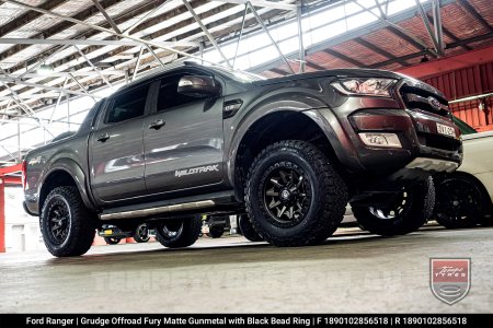 18x9.0 Grudge Offroad F1 Fury Matte Gunmetal on Ford Ranger