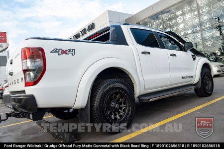 18x9.0 Grudge Offroad F1 Fury Matte Gunmetal on FORD RANGER WILDTRAK