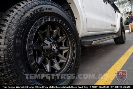 18x9.0 Grudge Offroad F1 Fury Matte Gunmetal on FORD RANGER WILDTRAK