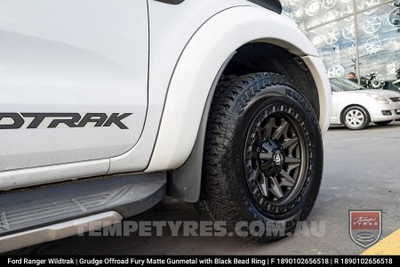 18x9.0 Grudge Offroad F1 Fury Matte Gunmetal on FORD RANGER WILDTRAK